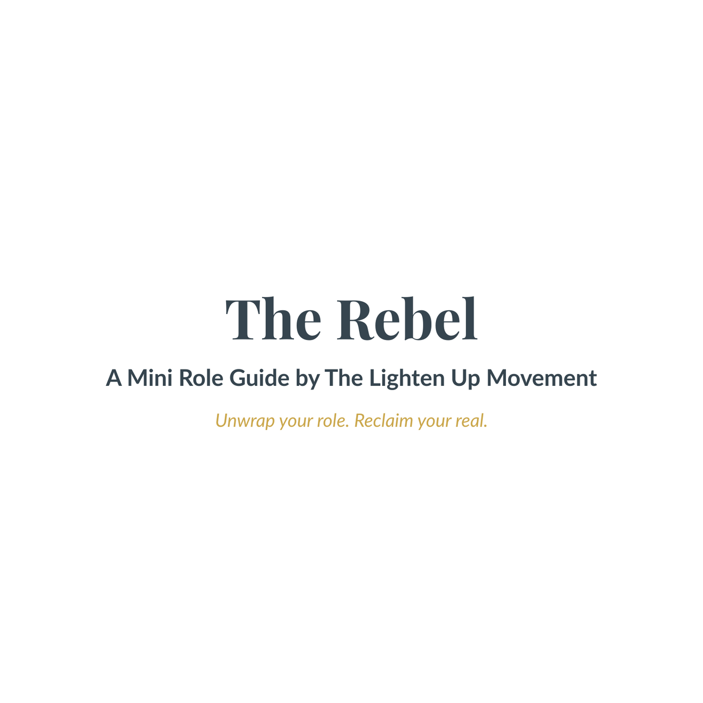 The Rebel Guide: From Tension to the Easeful One