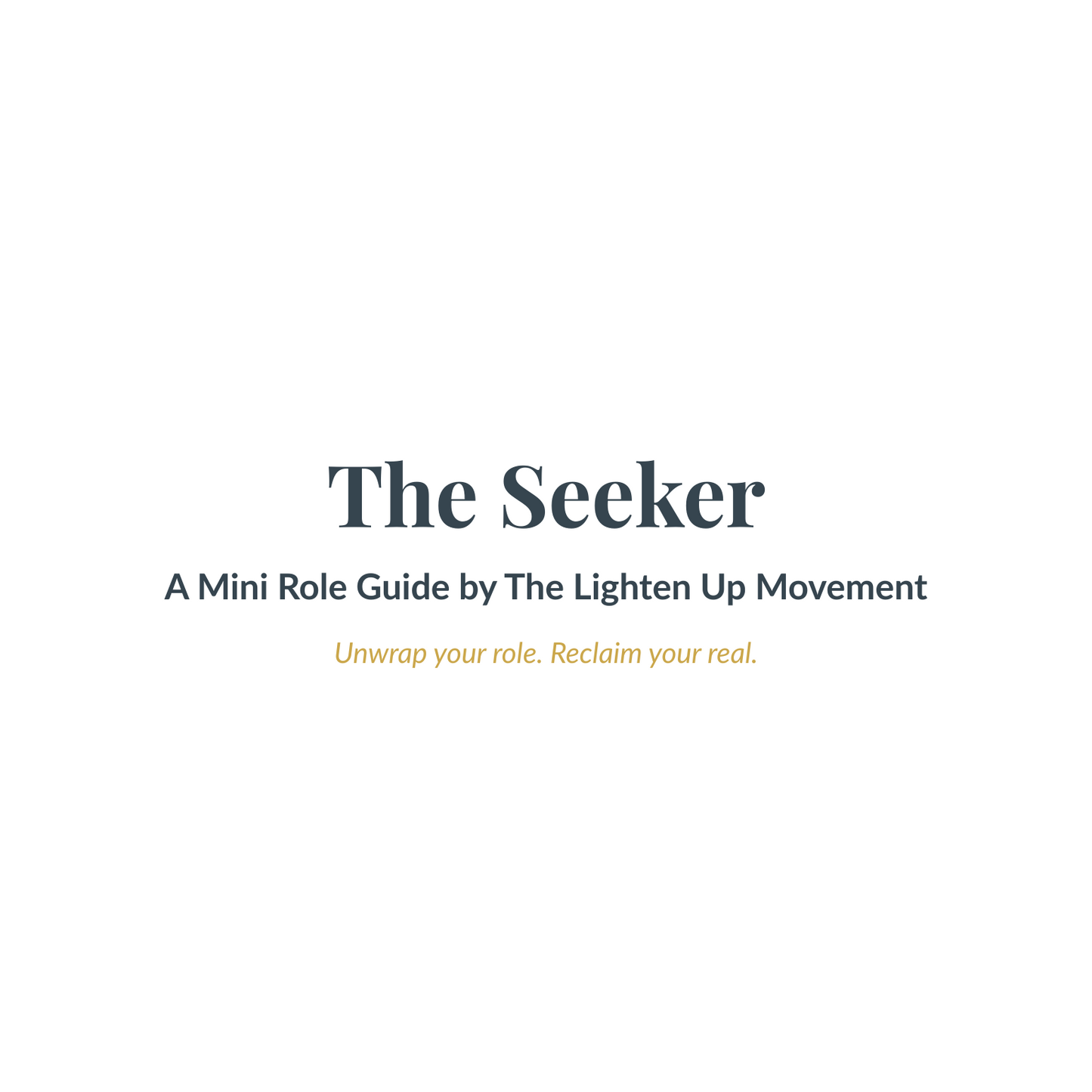 The Seeker Guide: From Searching to The Found One